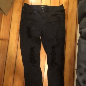 distressed Express Jeggings Sz 4